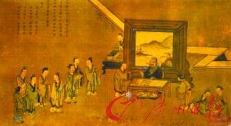 《孔子授业图》(资料图片)